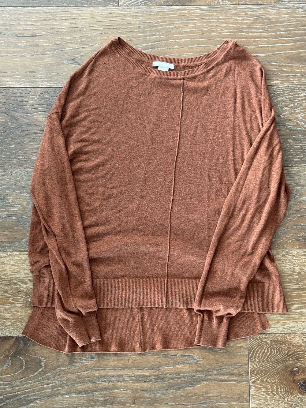 H&M - Women’s Lightweight Knit Tunic Sweater - Rust Brown
